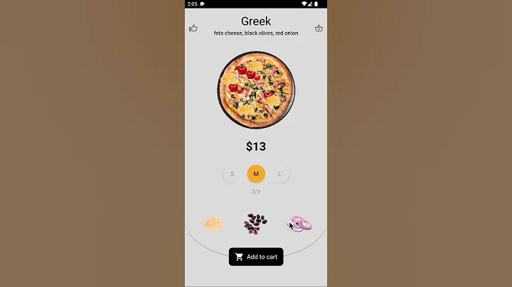 Flutter -  Pizza app