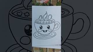 How to Draw Tea Cup and Plate #shorts #tea #cup #plate #art #drawing #trending #youtubeshorts #short
