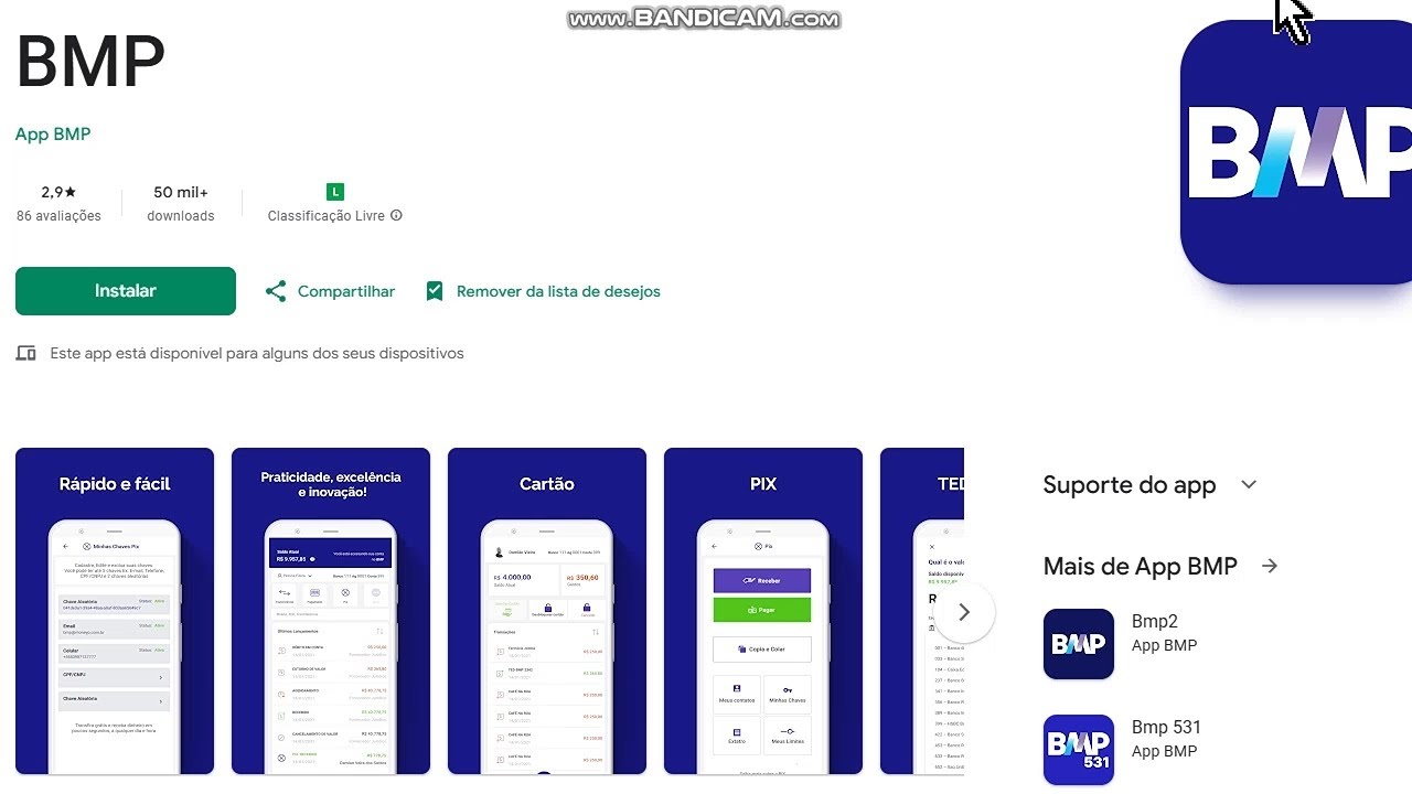 BMP Mais uma opção de Conta digital em forma de app - YouTube