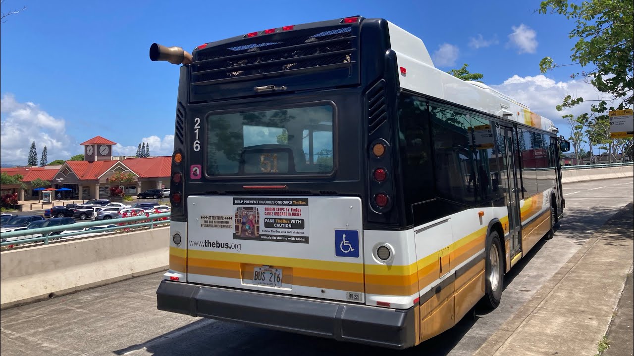 Honolulu TheBus Route 51 Wahiawa Heights, Bus 216 (Part 3) YouTube