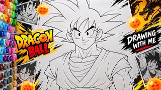 I Drew GOKU… But I Refused to Color Him 😳🔥 | Dragon Ball Drawing