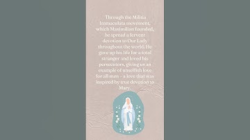 Thumbnail of St. Maximilian Kolbe Novena Prayer #novena #novenaprayer #catholicyoutube #catholicprayer #catholics