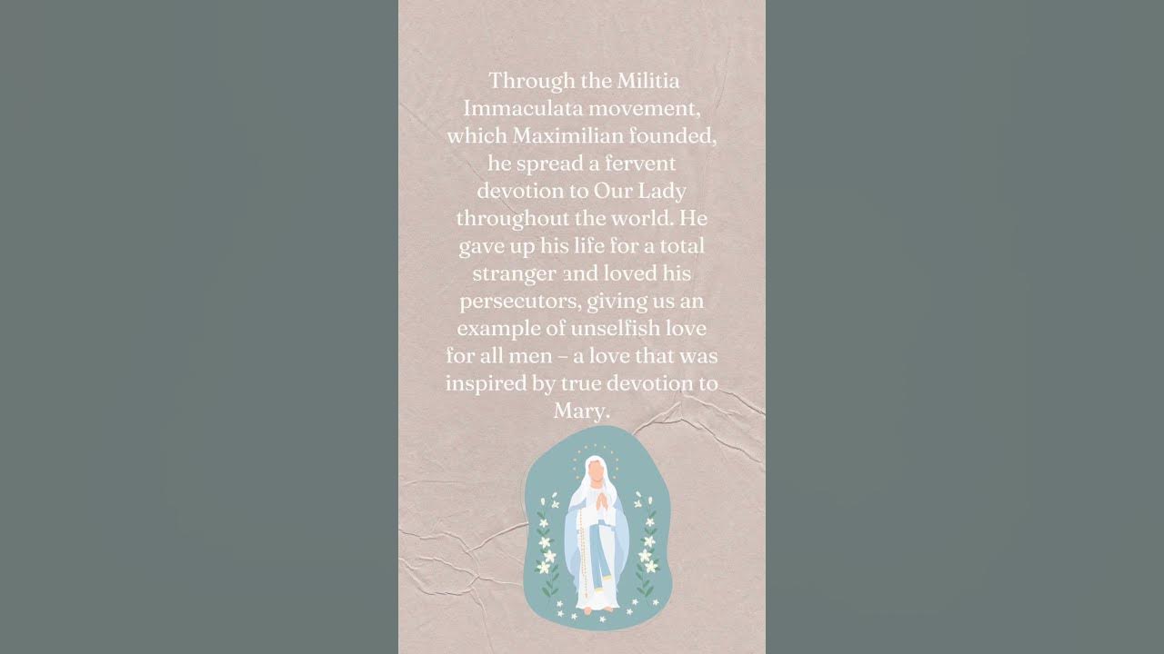 St. Maximilian Kolbe Novena Prayer #novena #novenaprayer #catholicyoutube #catholicprayer #catholics