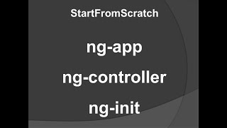 5  StartFromScratch AngularJS App Creation from Scratch ng app, ng cotroller, ng init