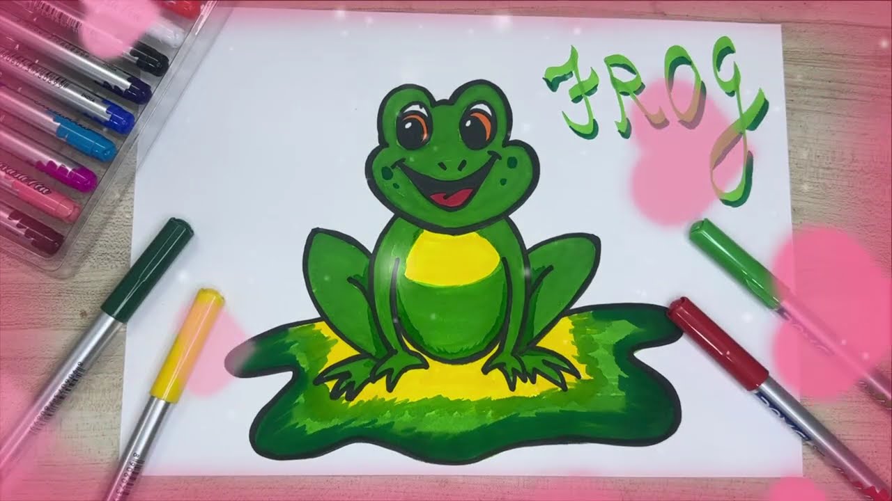 Frog Drawing Easy | Step by Step | Easy Drawings for Kids