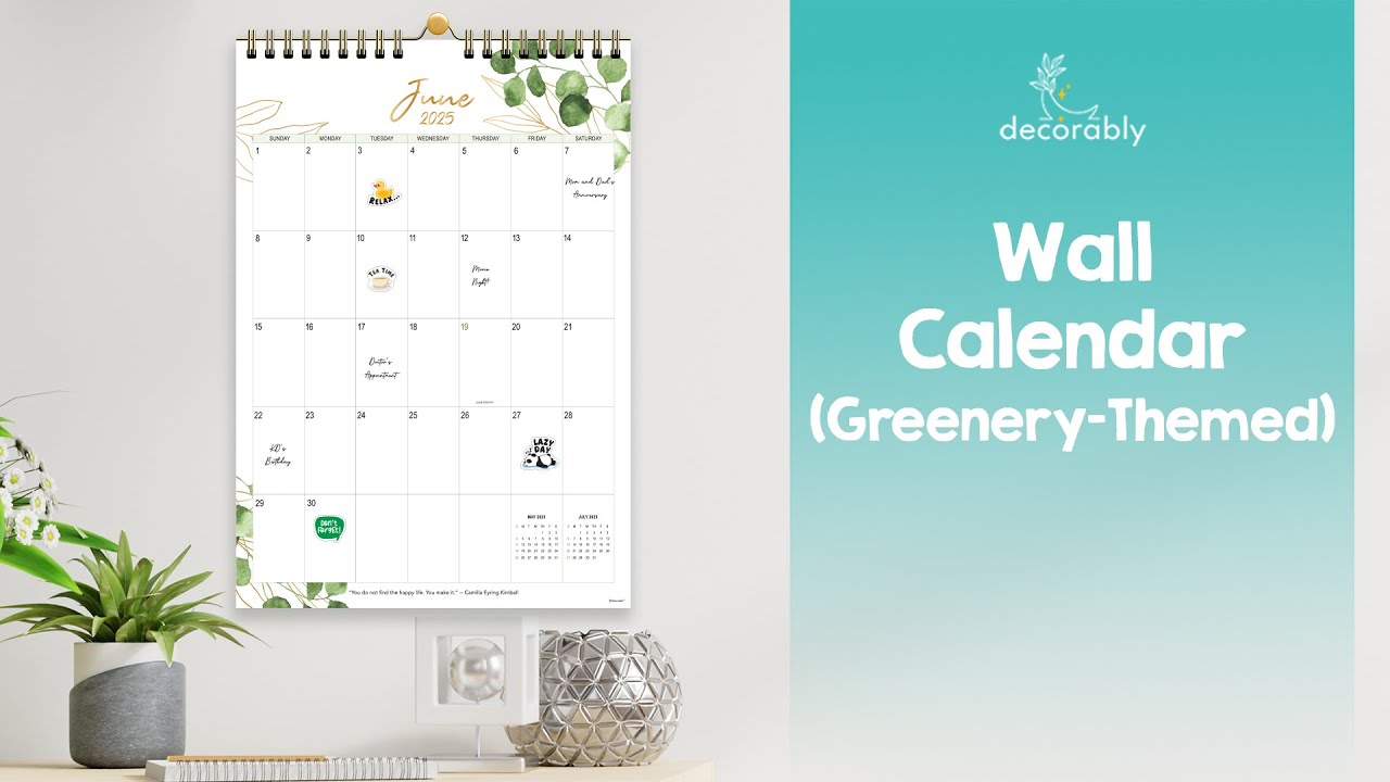 🌿 Elevate Your Space with Our 2024 Greenery Wall Calendar!🌿 | Aesthetic Hanging Calendar 2024-2025 📅