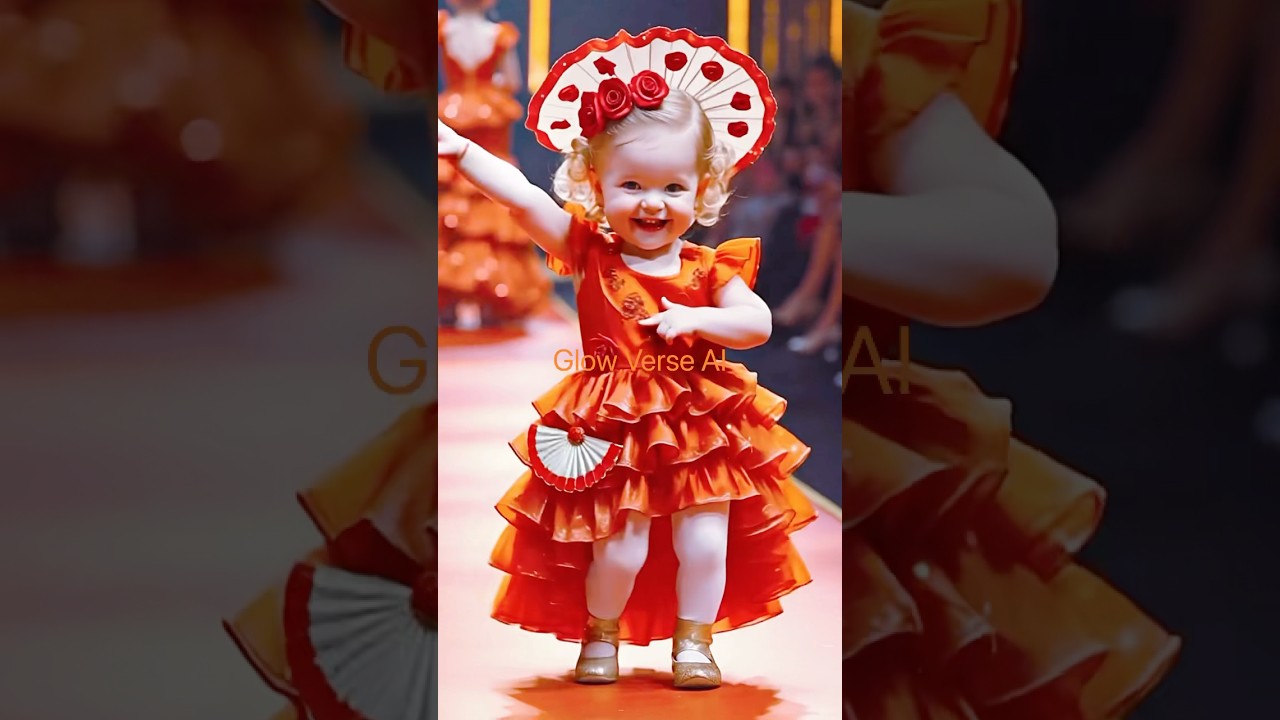 Little Diva’s Dance in Glam Reddish-Orange Dress | Baby Girl Steals the Show! 🔥✨ 
