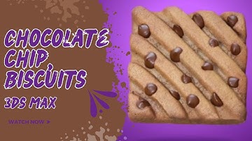 Chocolate chip Biscuits (Hide and Seek ) in 3ds max | Modeling techniques for beginners #3dsmax