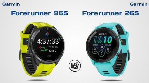 Garmin Forerunner 965 VS Garmin Forerunner 265