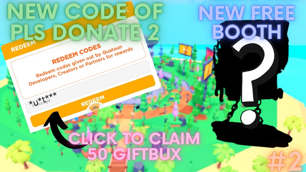 How To Get New Code And New Free Booth 😃 In PLS Donate 2 | Roblox | #2 ...