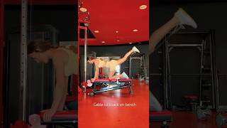 Cable kickback on bench