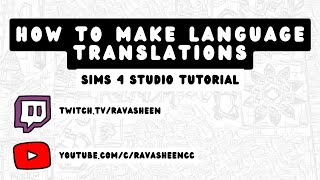 How To Translate Strings in Sims 4 Studio Tutorial