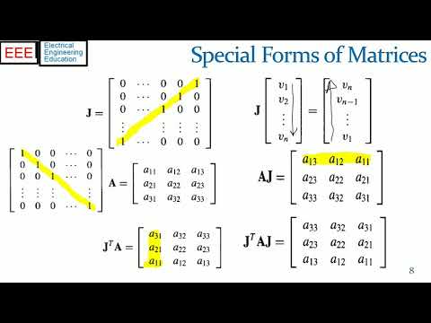 Determinant of a matrix and special forms of matrices | EE MSP 03 | Electrical Engineering Education