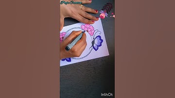 Butterfly🦋 Border Designs/ Project Work designs #bondhukhata  #A4sheet #shorts #shortvideo