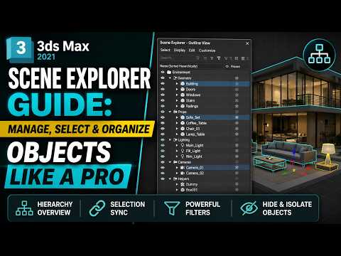 029 3ds Max Scene Explorer Guide: Manage, Select & Organize Objects Like a Pro