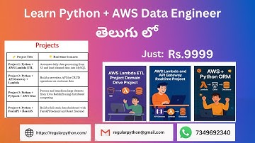 Python + AWS Data Engineering Course Curriculum | Real-Time Projects | Full Training in Telugu
