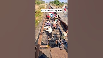 Rail Panel Unloading 260M #railway #railpanel #railwork #indianrailways #railworker #newrail #rail