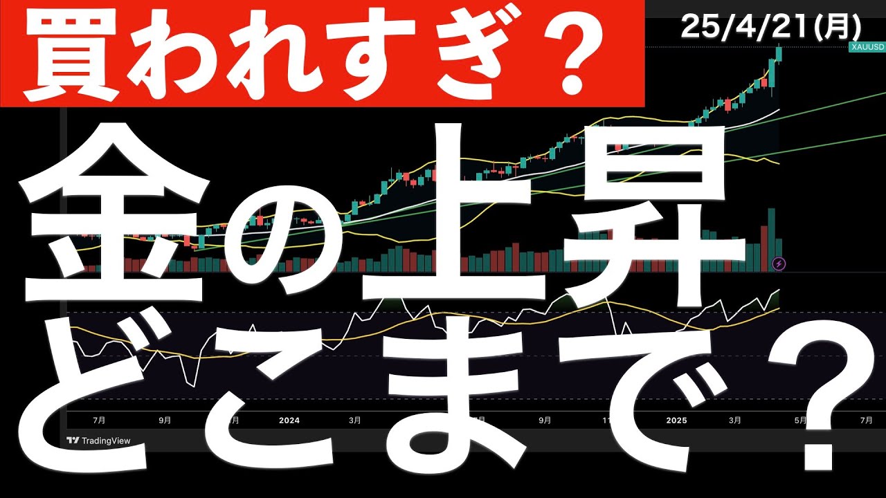 買われすぎ？】金の上昇はどこまで？金／ドルのチャート分析 - YouTube