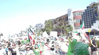 persian protest in Los Angeles 28 june 2009  9 tir 1388