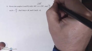 Section 7.2 Notes - Sum and Difference Identities