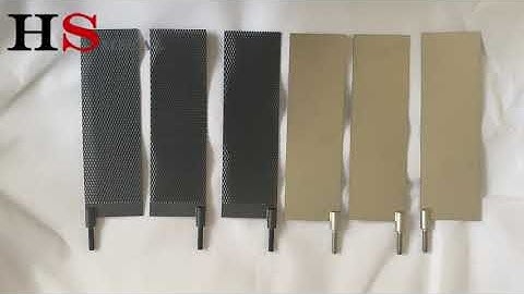 Ruthenium Iridium Coated Titanium Anode Mesh Uncoated Titanium Cathode