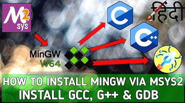 How to Install MinGW via MSYS2, Install GCC, G++ & GDB in Hindi!!