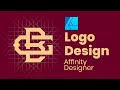 Monogram Logo Design with Grid System - Affinity Designer