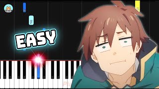 Konosuba Season 3 ED - "Ano Hi no Mama no Bokura" - EASY Piano Tutorial & Sheet Music