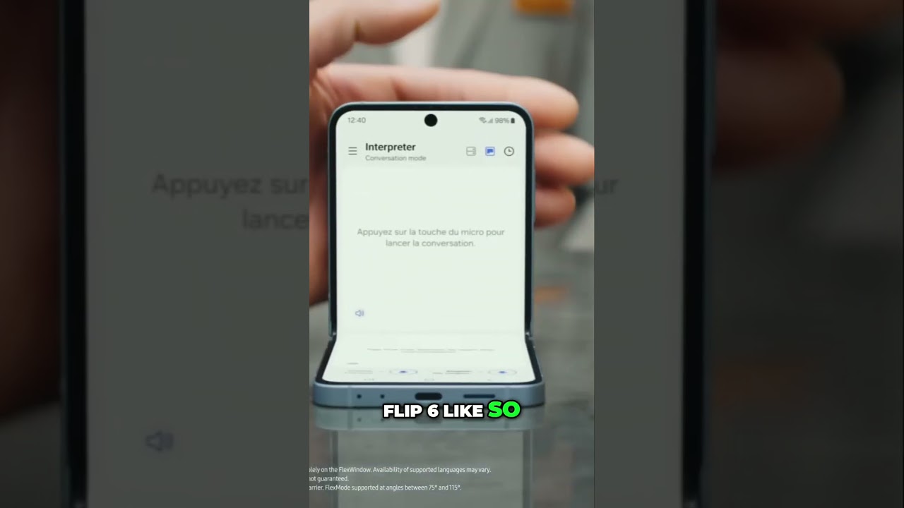 Unlocking Language Barriers: Real-Time Translation on the Galaxy Z Flip 6