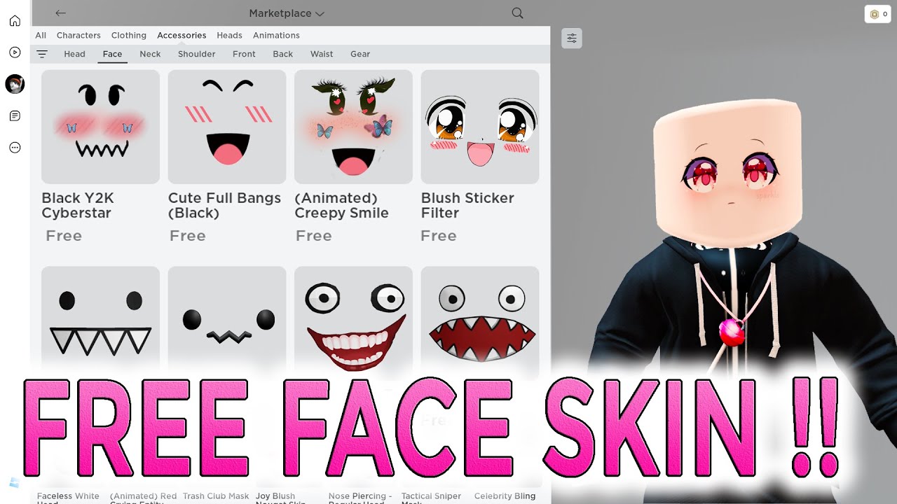 NEW FREE FACES IN ROBLOX (2023) 