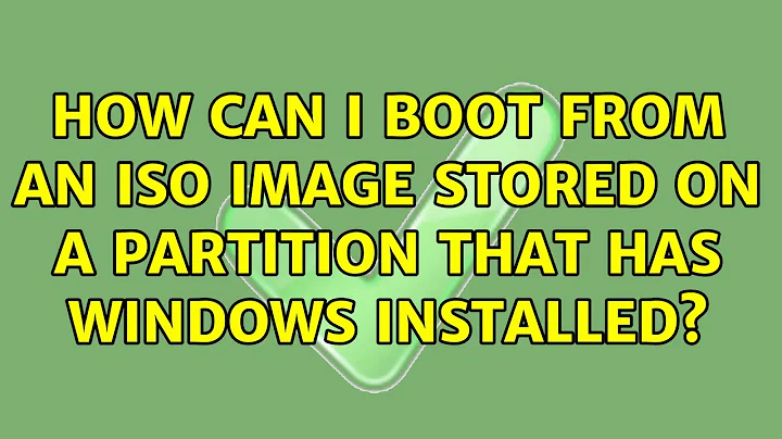 How can I boot from an ISO image stored on a partition that has Windows installed?