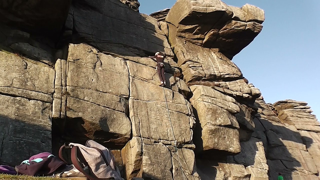 Impossible Slab E3 5c at Stanage North