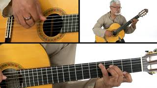 Classical Guitar Lesson - Melody Over Block Chords: Technique: Demo - Fareed Haque screenshot 3