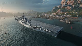 Скилованный авик вытаскивает слив (World of Warships)