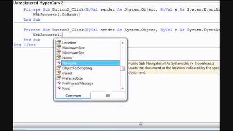 Simple Web Browser In Visual Basic 2008