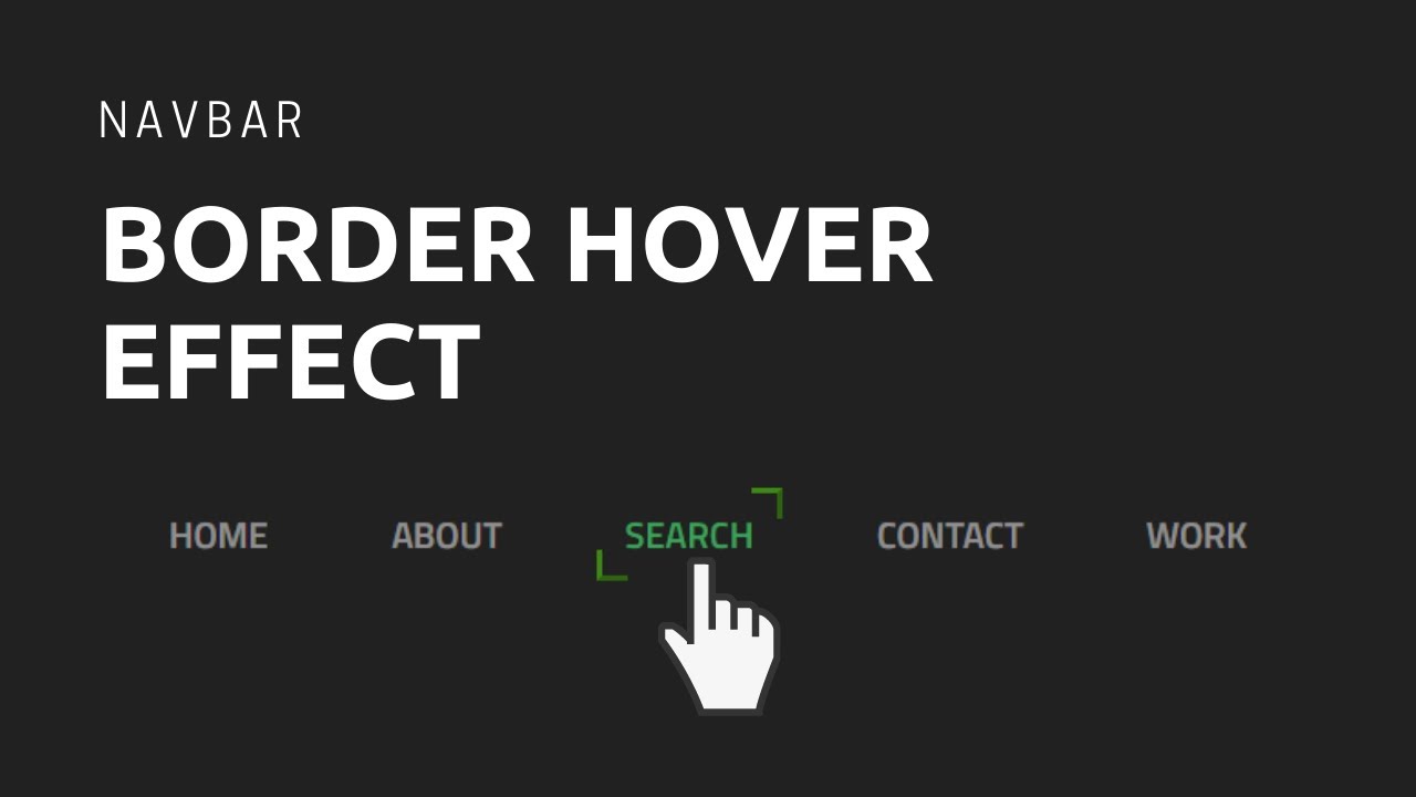 Download Navbar Border Hover Effect  HTML & CSS  | Omnibits - YouTube