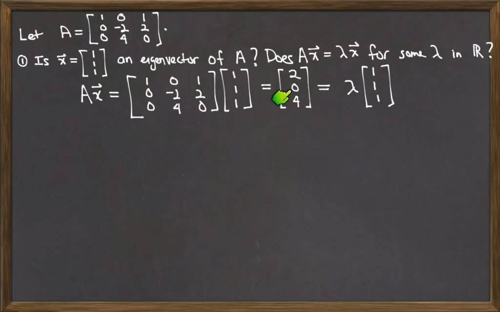 Eigenvectors and Eigenvalues 1 - YouTube