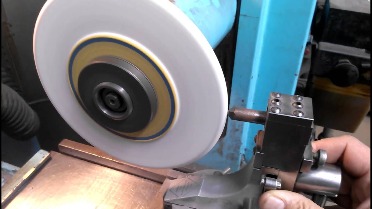 Cutting a radius on a grinding wheel - YouTube