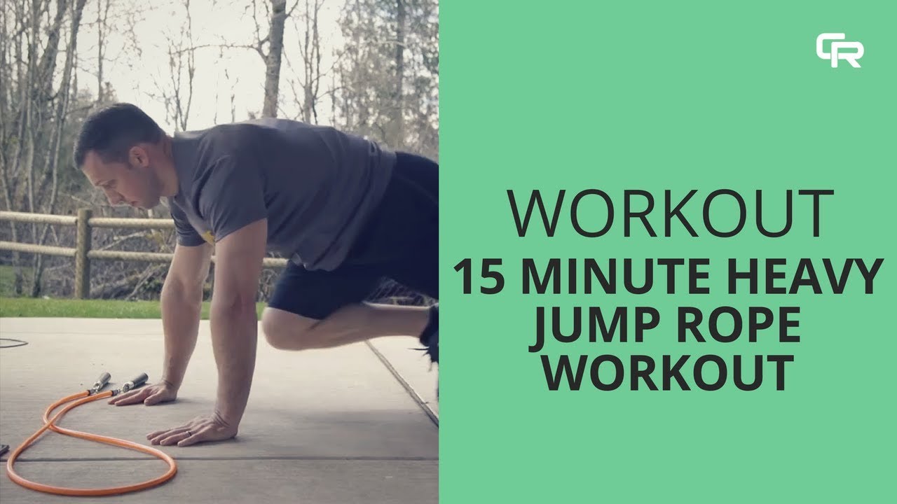 15 Minute Beginner Heavy Jump Rope Workout from Crossrope 