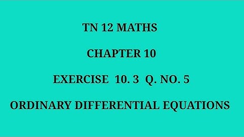 TN 12th maths chapter 10 exercise 10.3 question number 5