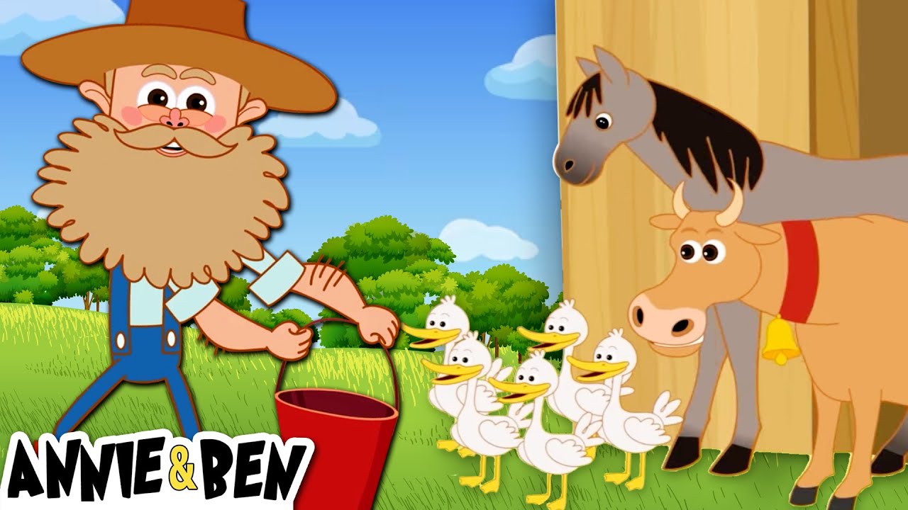 Old Macdonald Had A Farm E-I-E-I-O | Annie And Ben Nursery Rhymes