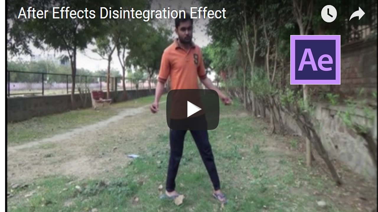 After Effects Disintegration Effect YouTube
