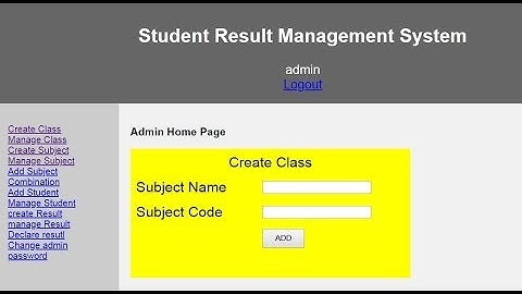 Result Management System in ASP.NET C# | Add Subject | Part-4