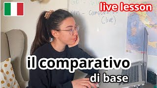 How to form basic comparative sentences in Italian language