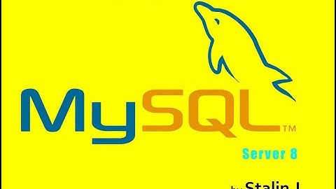 MySql Server 8 Select Query Part 1 by Stalin J