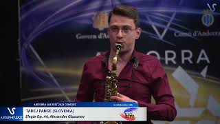 ANDORRA SAX FEST 2023: Tadej Pance (Slovenia)  plays Elegie Op. 44, Alexander Glazunov