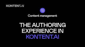 The authoring experience in Kontent.ai