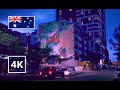 【4K】Brisbane Nightlife in trendy Fish Lane.