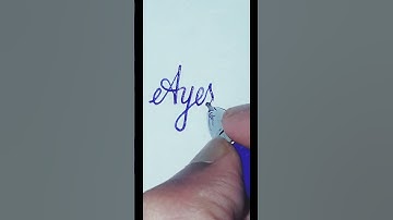 How To Write Ayesha Name In Cursive Handwriting