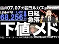 【ヨル株!(投資情報)】韓国サムスンの決算発表を受けAI関連株が売られ、285Aキオクが11%の下落。6981村田、6976太陽も、それぞれ10%超の下落。25MAを割り込んだ日経の下値はメドいくら?